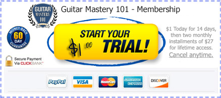 Start Your $1 Guitar Mastery 101 Trial Here!